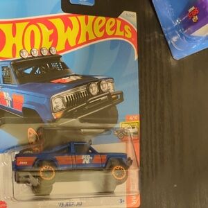 Mattel Hot Wheels Blue and Orange Off-Road Toy Car
